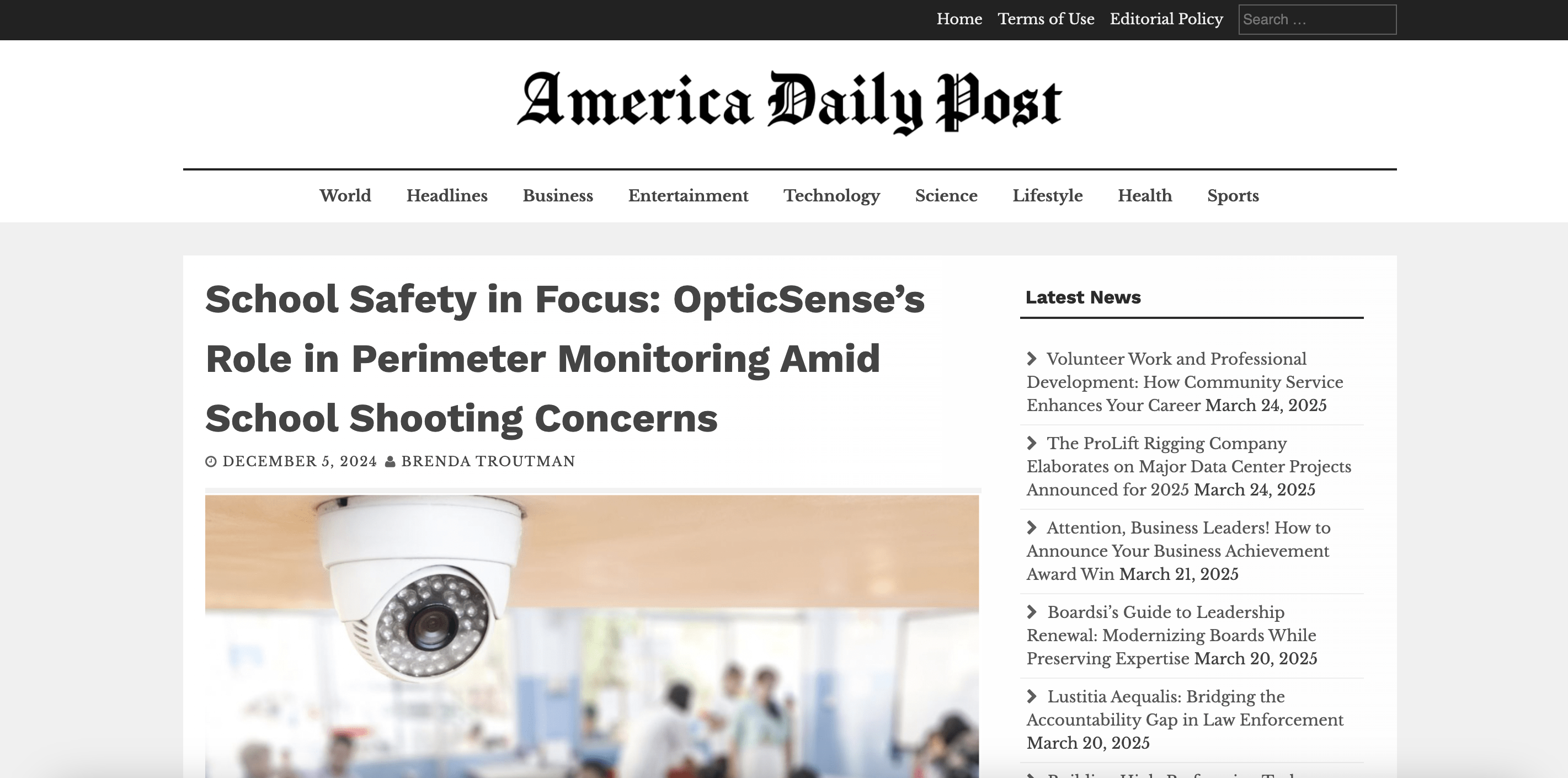School Safety in Focus: OpticSense’s Role in Perimeter Monitoring Amid School Shooting Concerns