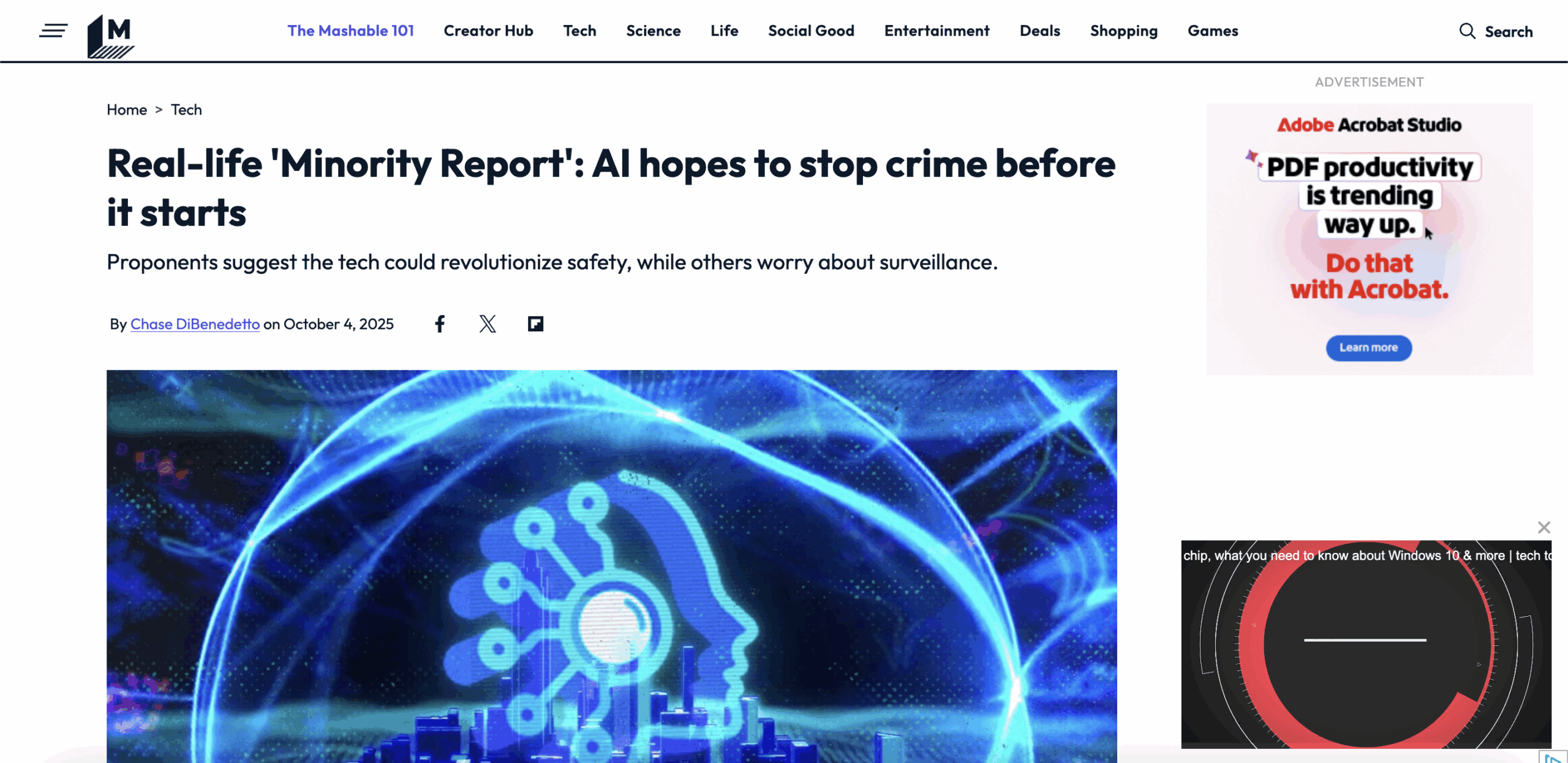 Real-life ‘Minority Report’: AI hopes to stop crime before it starts