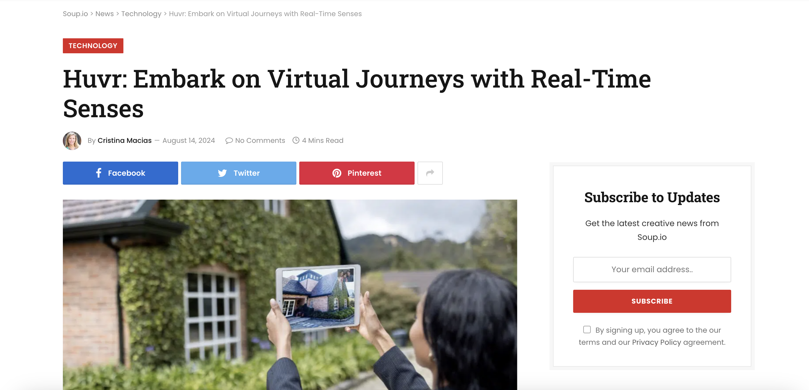 Huvr: Embark on Virtual Journeys with Real-Time Senses