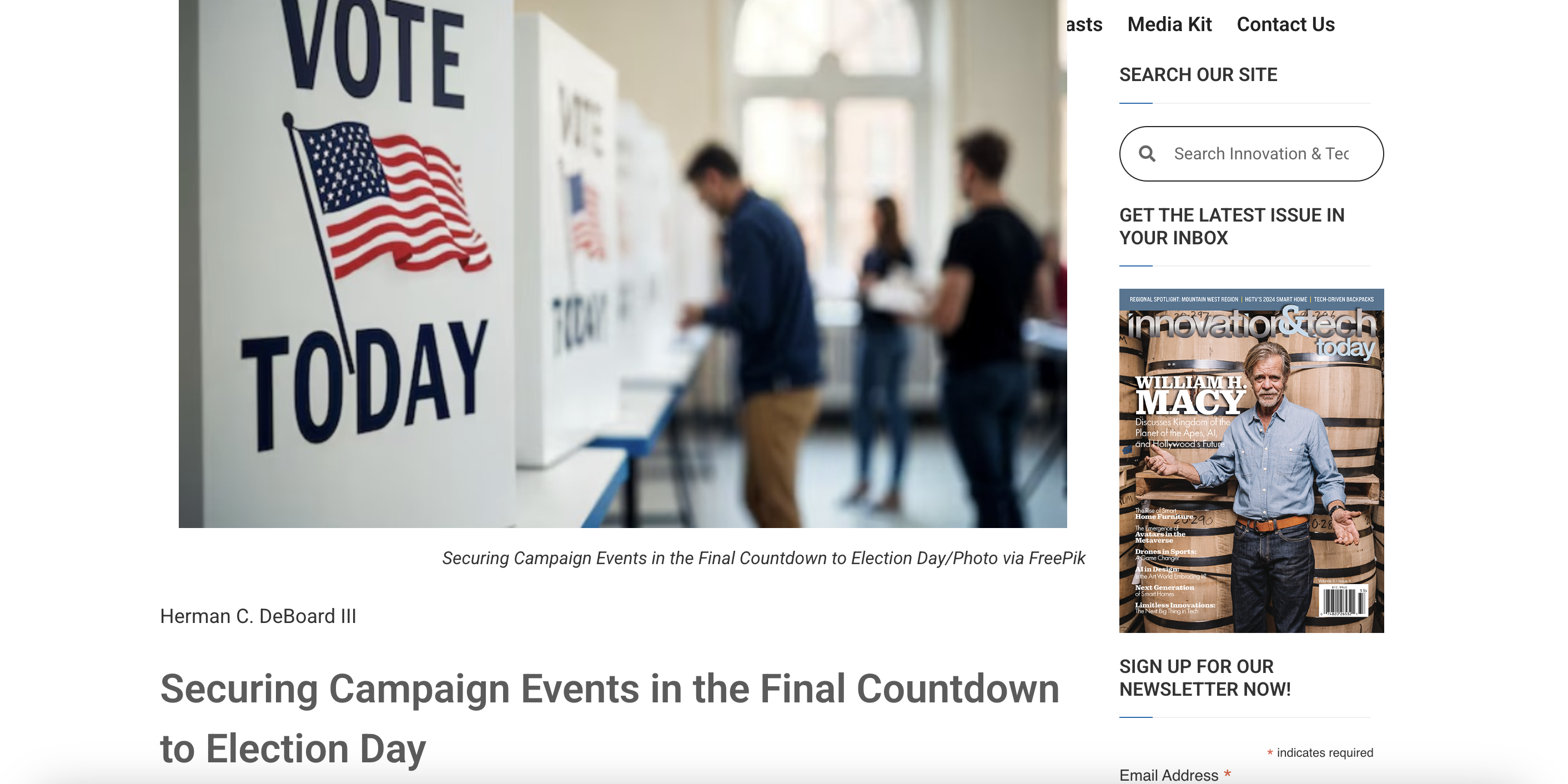 Securing Campaign Events in the Final Countdown to Election Day