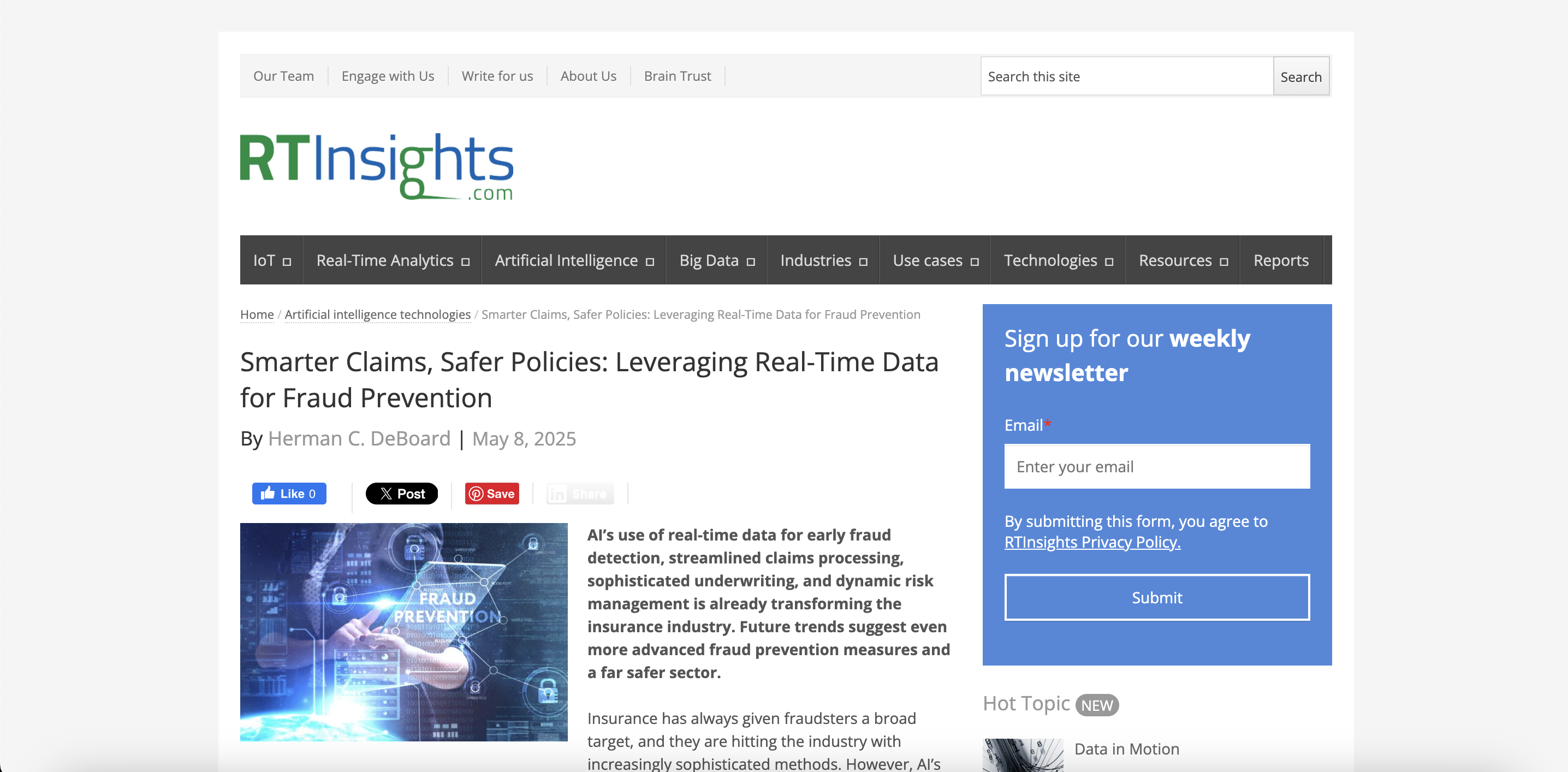 Smarter Claims, Safer Policies: Leveraging Real-Time Data for Fraud Prevention
