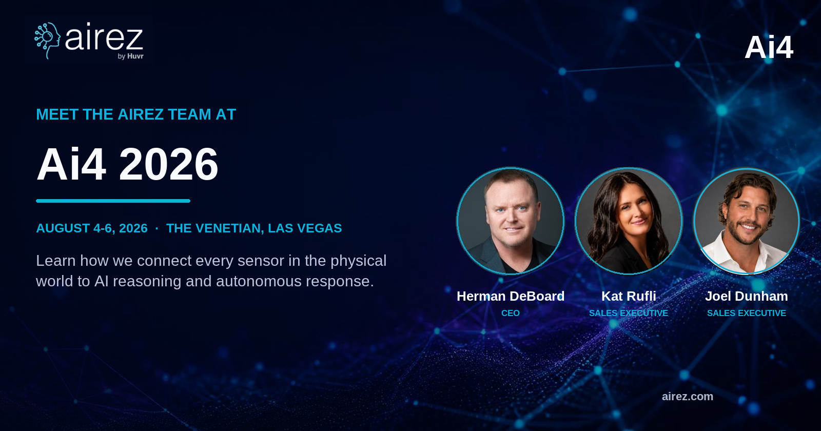 AIREZ is Heading to Las Vegas for Ai4 2026: Let’s Talk Physical Intelligence