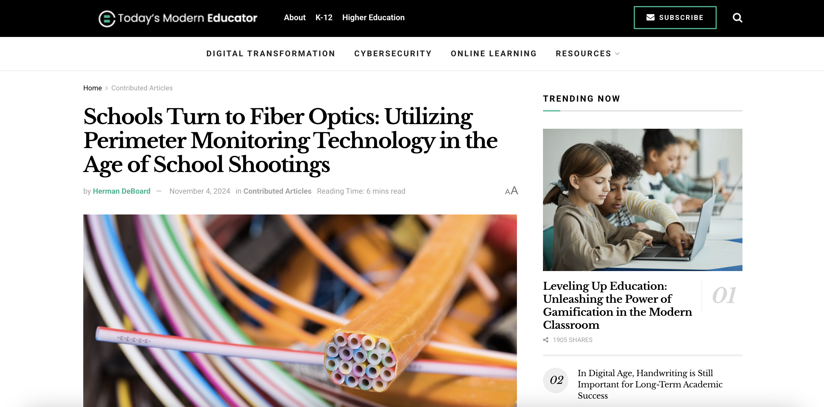Schools Turn to Fiber Optics: Utilizing Perimeter Monitoring Technology in the Age of School Shootings