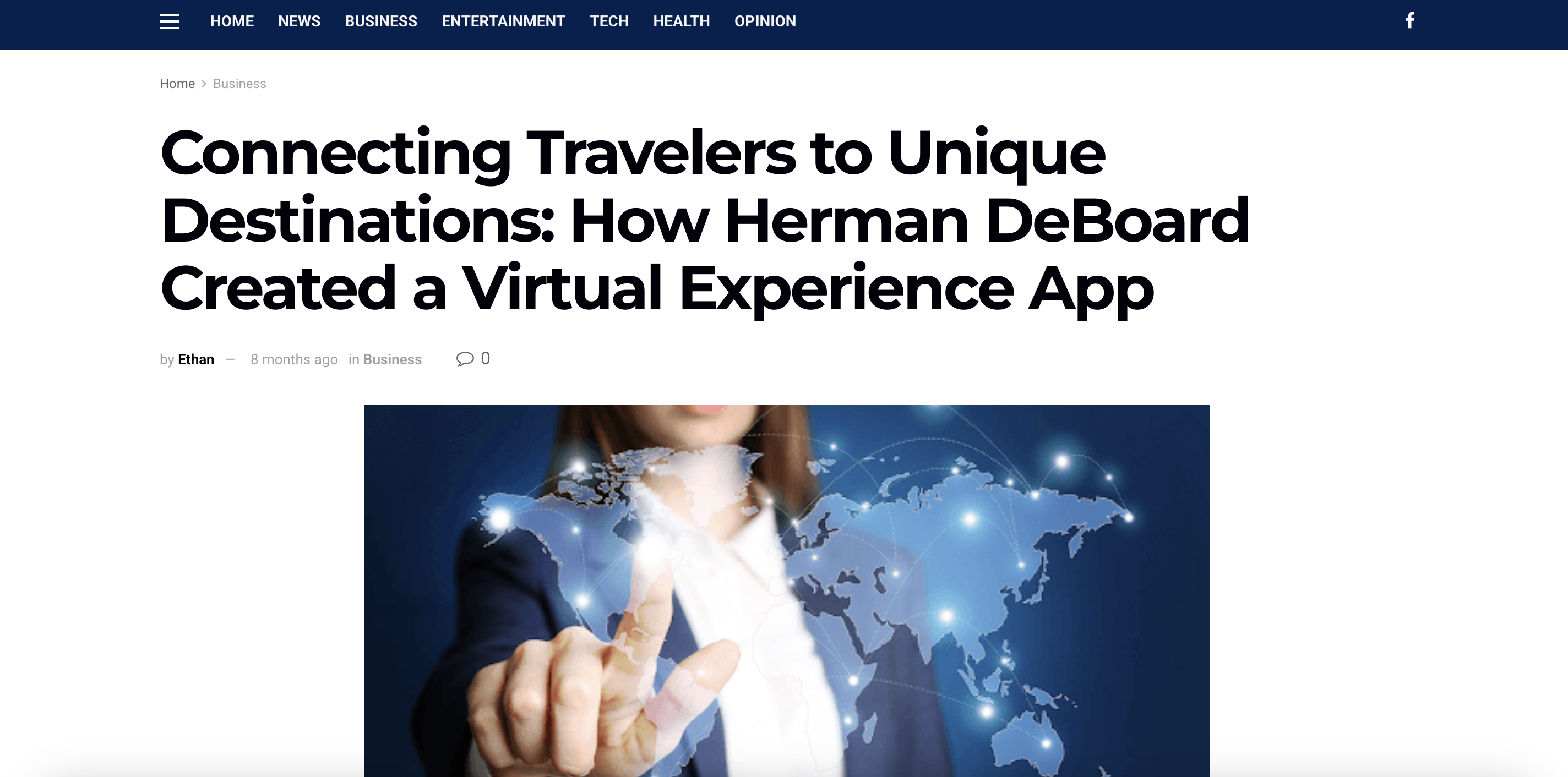 Connecting Travelers to Unique Destinations: How Herman DeBoard Created a Virtual Experience App