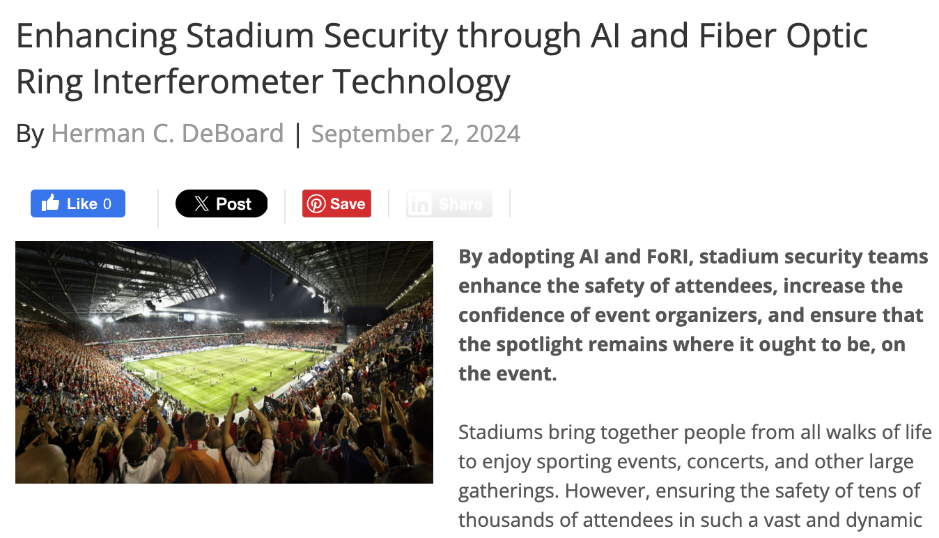 Enhancing Stadium Security through AI and Fiber Optic Ring Interferometer Technology