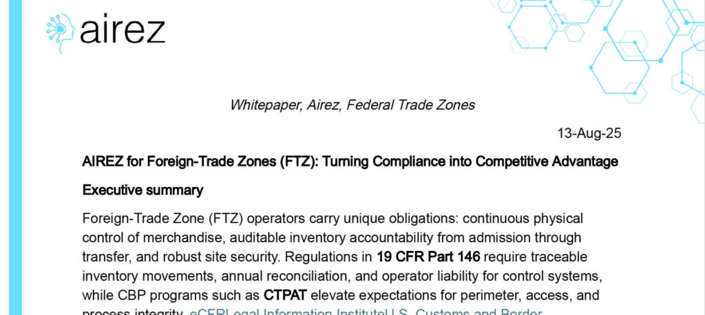 Airez for Foreign-Trade Zones